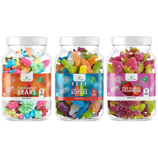 Supreme CBD 4800mg Broad Spectrum CBD Super Strength Gummies - Gummy: Cherries