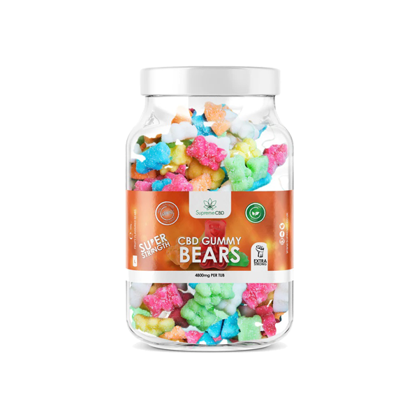 Supreme CBD 4800mg Broad Spectrum CBD Super Strength Gummies - Gummy: Strawberries