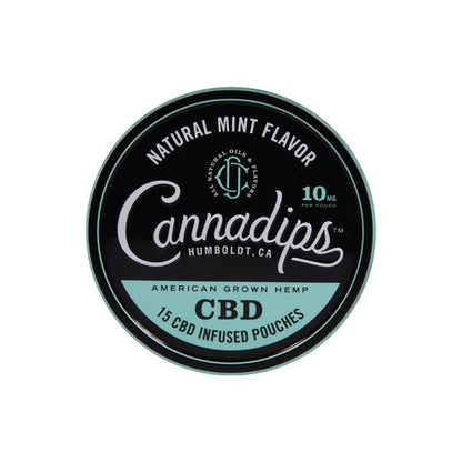 Cannadips 150mg CBD Snus Pouches - Natural Mint - SilverbackCBD