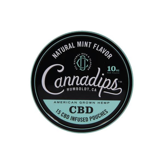 Cannadips 150mg CBD Snus Pouches - Natural Mint - SilverbackCBD
