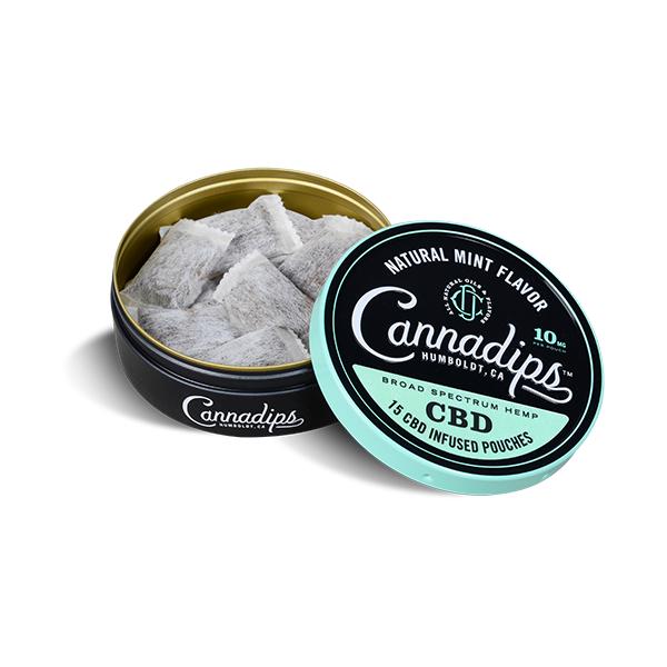 Cannadips 150mg CBD Snus Pouches - Natural Mint - SilverbackCBD