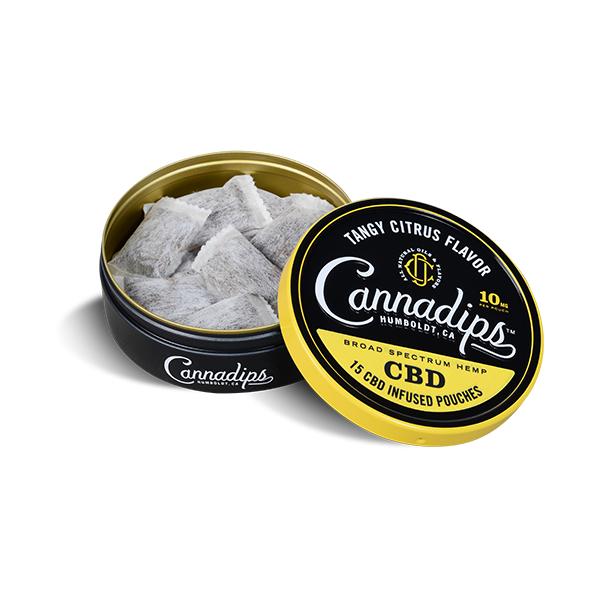Cannadips 150mg CBD Snus Pouches - Tangy Citrus - SilverbackCBD