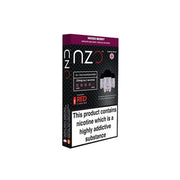 NZO 20mg Salt Cartridges with Red Liquids Nic Salt (50VG-50PG) - Flavour: Ice Mango - SilverbackCBD