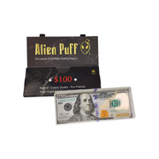 24 Alien Puff Black & Gold King Size $100 Note Rolling Papers