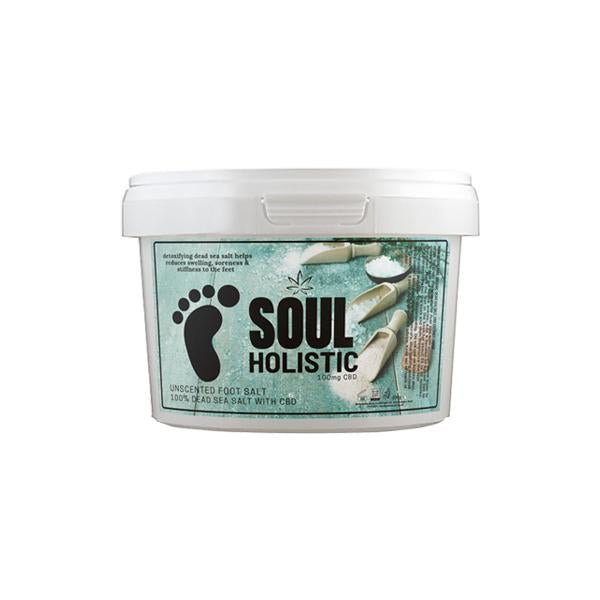 Soul Holistic 100mg CBD Dead Sea Salt Unscented Foot Salt - 500g - SilverbackCBD