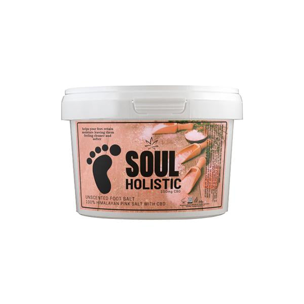 Soul Holistic 100mg CBD Himalayan Pink Salt Unscented Foot Salt - 500g - SilverbackCBD