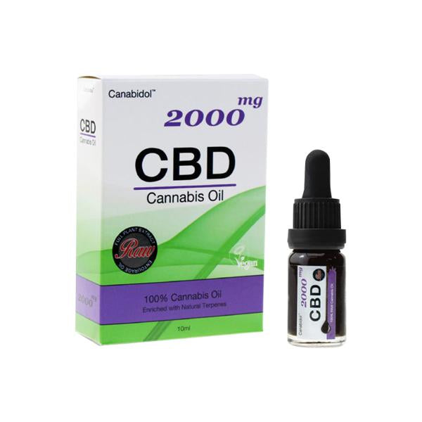 Canabidol 2000mg CBD Raw Cannabis Oil - 10ml - SilverbackCBD