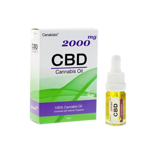 Canabidol 2000mg CBD Cannabis Oil - 10ml - SilverbackCBD