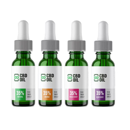 CBD Asylum 35% 3500mg CBD Oil 10ml (BUY 1 GET 2 FREE) - Flavour: Natural - SilverbackCBD