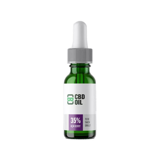 CBD Asylum 35% 3500mg CBD Oil 10ml (BUY 1 GET 2 FREE) - Flavour: Acai Berry - SilverbackCBD