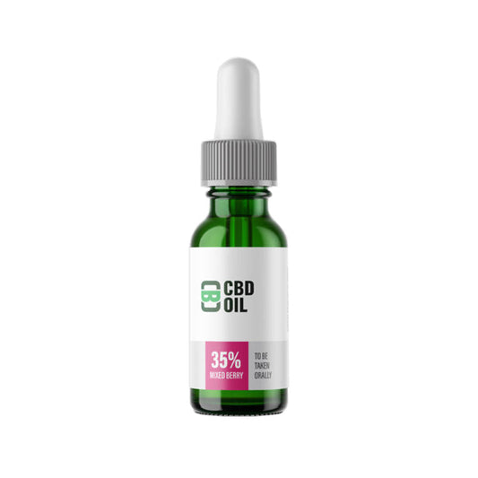 CBD Asylum 35% 3500mg CBD Oil 10ml (BUY 1 GET 2 FREE) - Flavour: Mixed Berry - SilverbackCBD