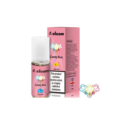 A-Steam Fruit Flavours 6MG 10ML (50VG-50PG) - Flavour: Apple - SilverbackCBD