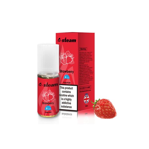 A-Steam Fruit Flavours 6MG 10ML (50VG-50PG) - Flavour: Apple - SilverbackCBD