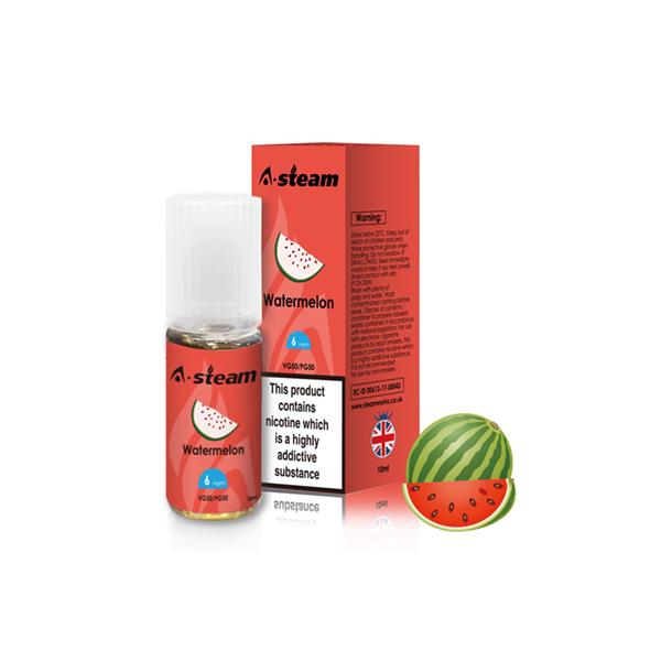A-Steam Fruit Flavours 6MG 10ML (50VG-50PG) - Flavour: Apple - SilverbackCBD