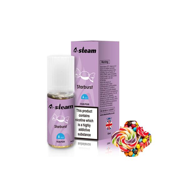 A-Steam Fruit Flavours 6MG 10ML (50VG-50PG) - Flavour: Apple - SilverbackCBD