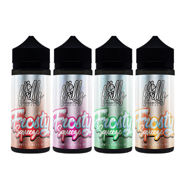 No Frills Collection Frosty Squeeze 80ml Shortfill 0mg (80VG-20PG) - Flavour: Raspberry