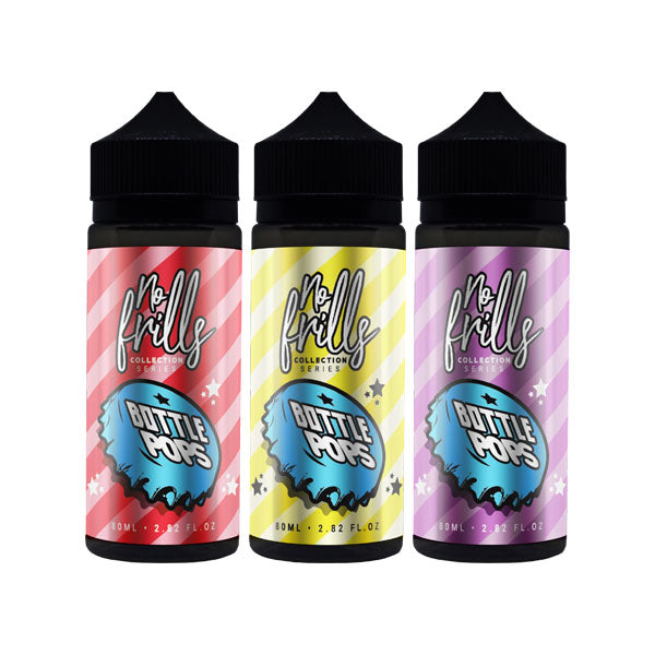 No Frills Collection Bottle Pops 80ml Shortfill 0mg (80VG-20PG) - Flavour: Redcurrent