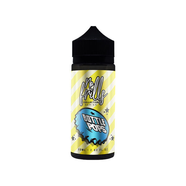 No Frills Collection Bottle Pops 80ml Shortfill 0mg (80VG-20PG) - Flavour: Lemonade