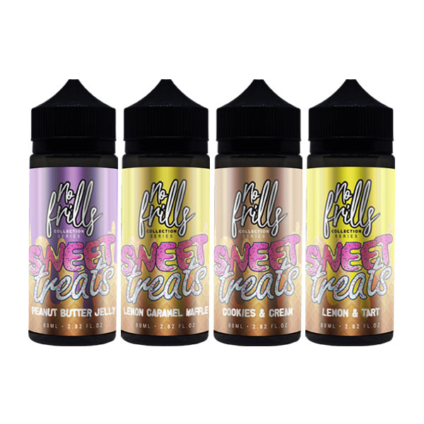 No Frills Collection Sweet Treats 80ml Shortfill 0mg (80VG-20PG) - Flavour: Peanut Butter & Jelly