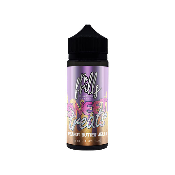 No Frills Collection Sweet Treats 80ml Shortfill 0mg (80VG-20PG) - Flavour: Peanut Butter & Jelly