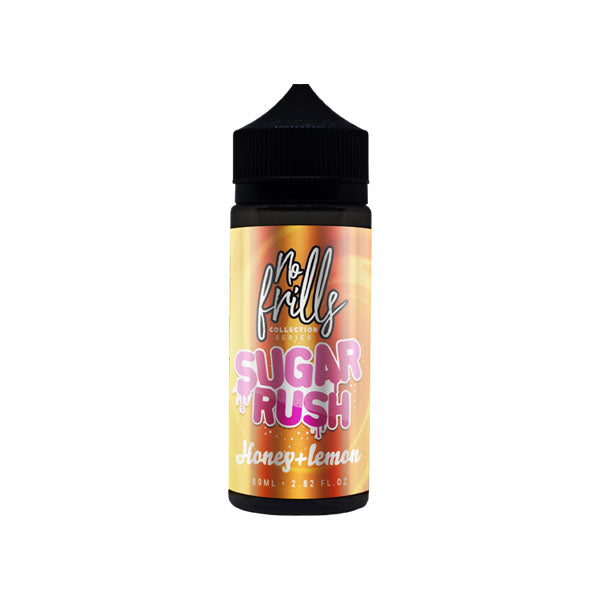 No Frills Collection Sugar Rush 80ml Shortfill 0mg (80VG-20PG) - Flavour: Bubble Blue