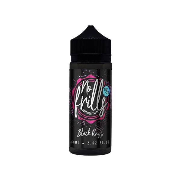 No Frills Originals 80ml Shortfill 0mg (80VG/20PG) - Flavour: Blueberry Slushy