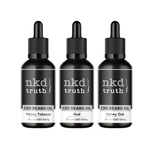 NKD 150mg CBD Infused Speciality Beard Oils 30ml - Flavour: Honey Tobacco Leaf