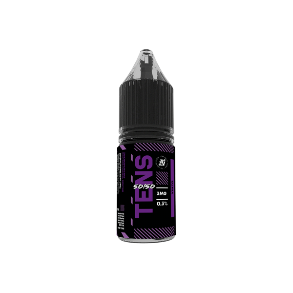 3mg Tens 50/50 10ml (50VG/50PG) - Pack Of 10 - Flavour: Mental Menthol