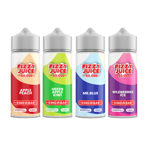 Fizzy Juice King Bar 100ml Shortfill 0mg (70VG/30PG) - Flavour: Wildberries Ice