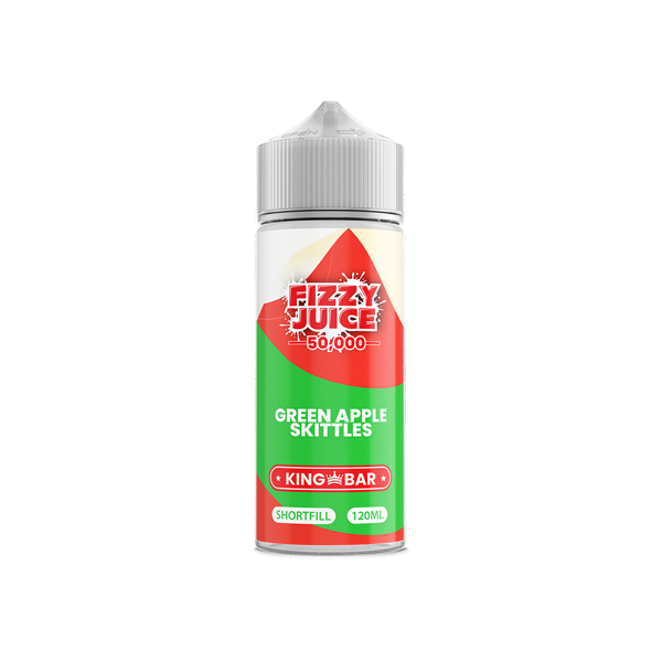 Fizzy Juice King Bar 100ml Shortfill 0mg (70VG/30PG) - Flavour: Apple Peach