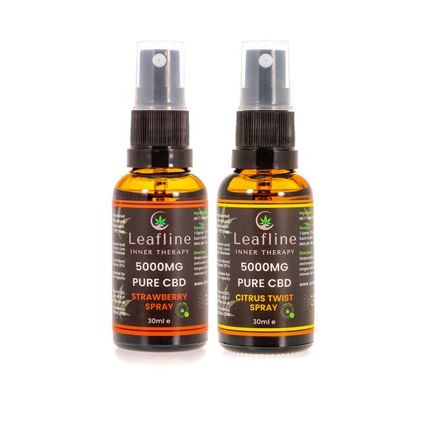 CBD Leafline 5000mg CBD MCT Oil Spray - 30ml - Flavour: Citrus Twist - SilverbackCBD