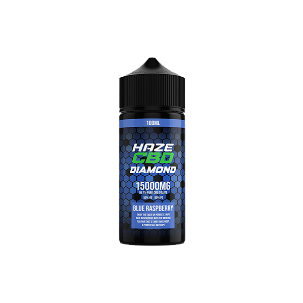 Haze CBD Diamond 15000mg CBD E-Liquid 100ml - Flavour: Blue Raspberry