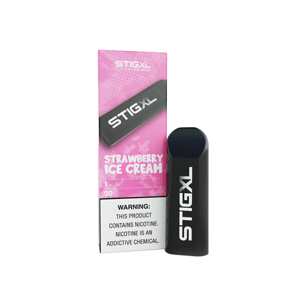 20mg VGOD Stig XL Disposable Vaping Device 700 Puffs - Flavour: Strawberry Ice Cream