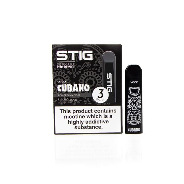 VGOD Stig Disposable Pod Vape Kits 3PCS - Flavour: Cubano