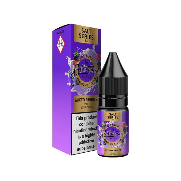 20mg Billionaire Juice Salt Series 2.0 10ml Nic Salts (50VG/50PG) - Flavour: Blackcurrant Ice