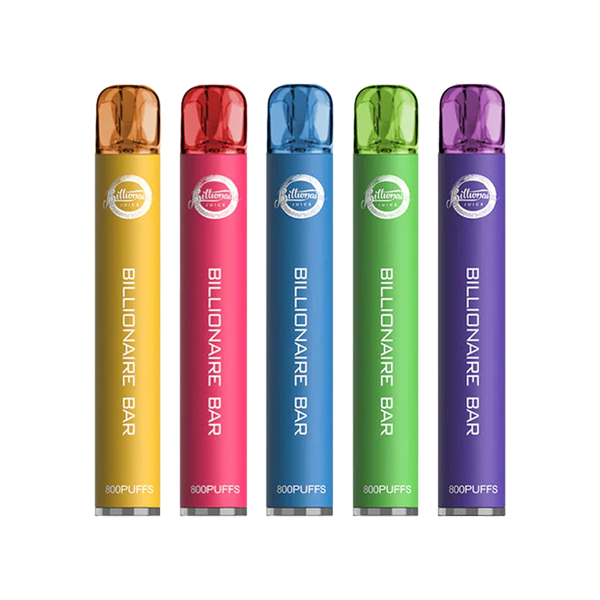 20mg Billionaire Bar 800 Disposable Vape Device 800 Puffs - Flavour: Fresh Apple