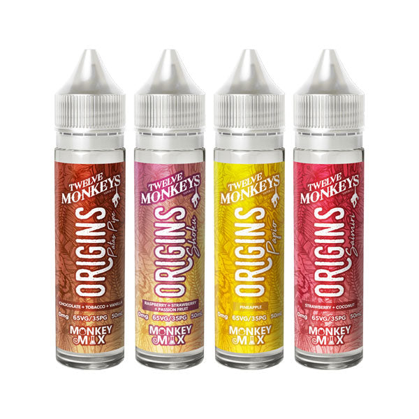 Twelve Monkeys Origins 50ml Shortfill 0mg (65VG-35PG) - Flavour: Papio