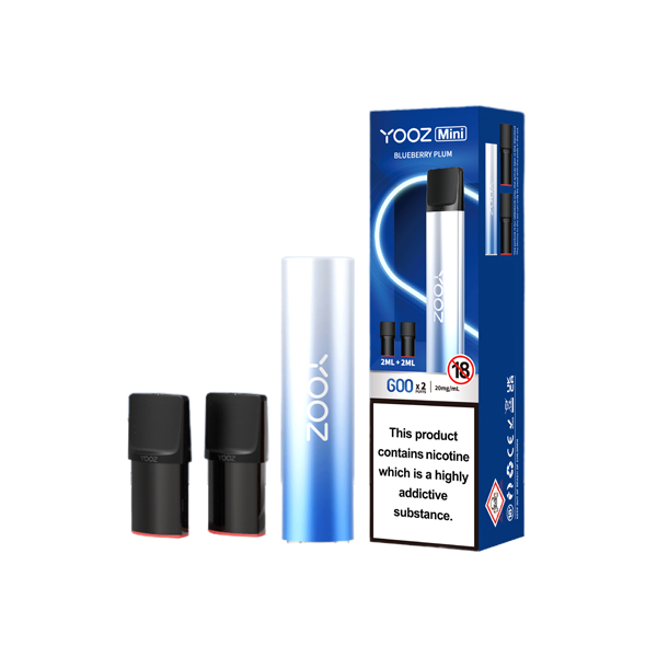 20mg Yooz Mini Rechargeable Device & Vape Pods x2 600 Puffs (BUY 5 GET 1 FREE) - Flavour: Mango Tree