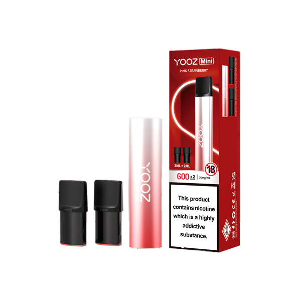 20mg Yooz Mini Rechargeable Device & Vape Pods x2 600 Puffs (BUY 5 GET 1 FREE) - Flavour: Mango Tree