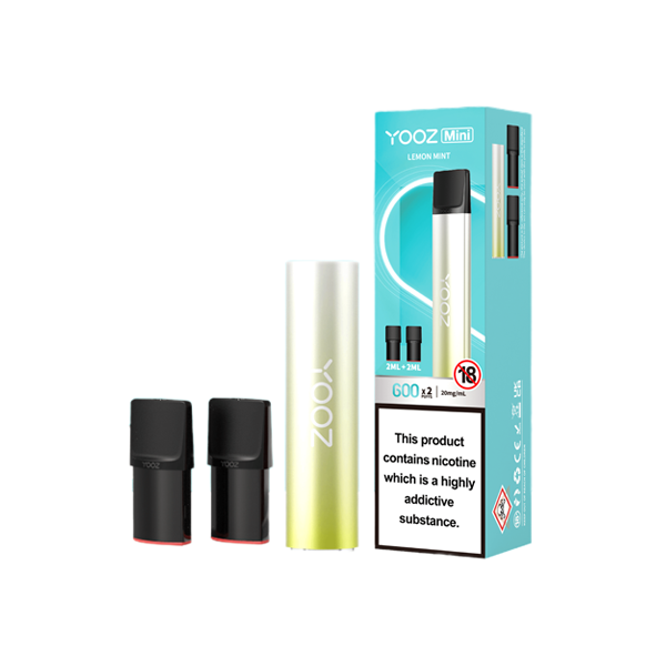 20mg Yooz Mini Rechargeable Device & Vape Pods x2 600 Puffs (BUY 5 GET 1 FREE) - Flavour: Mango Tree