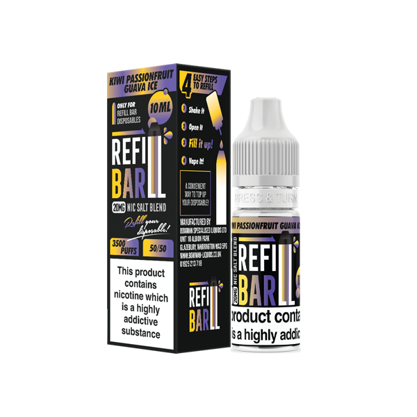 20mg Refill Bar Salts 10ml Nic Salts (50VG/50PG) - Flavour: Blue Razz Lemonade