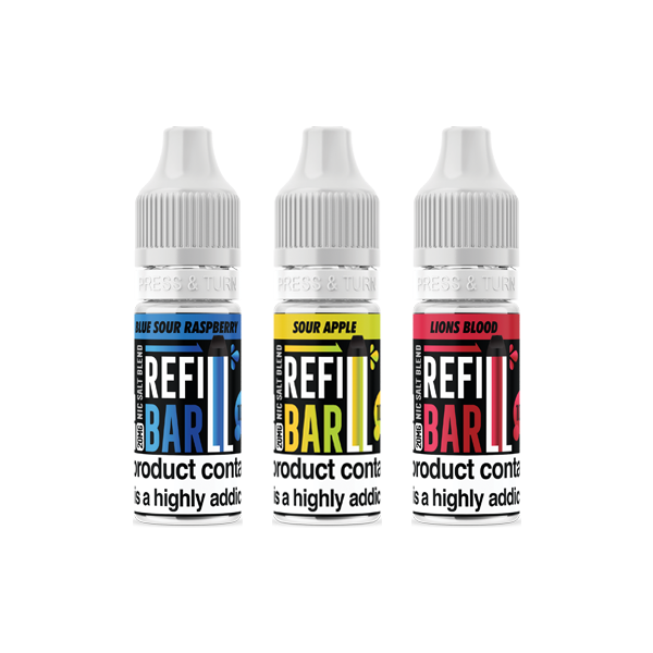 20mg Refill Bar Salts 10ml Nic Salts (50VG/50PG) - Flavour: Blue Razz Lemonade