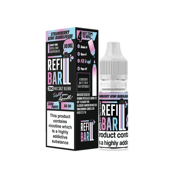 20mg Refill Bar Salts 10ml Nic Salts (50VG/50PG) - Flavour: Blue Razz Lemonade