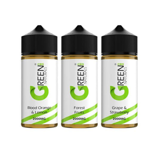 Green Naturals 2000mg CBD Vaping Liquid 100ml (50PG/50VG) - SilverbackCBD