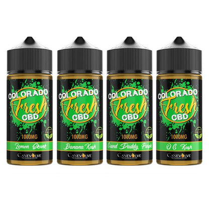 Colorado Fresh 1000mg CBD Vaping Liquid 100ml (50PG-50VG) - Flavour: Lemon Skunk - SilverbackCBD