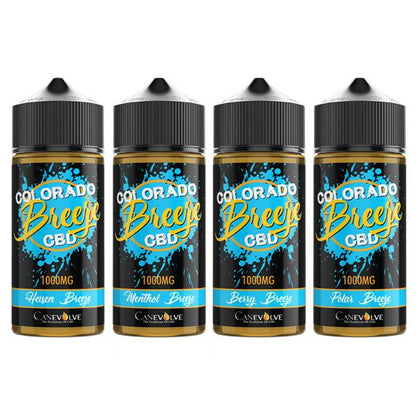 Colorado Breeze 1000mg CBD Vaping Liquid 100ml (50PG-50VG) - Flavour: Spearmint Breeze - SilverbackCBD