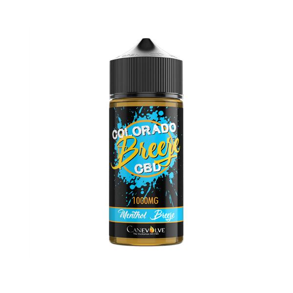Colorado Breeze 1000mg CBD Vaping Liquid 100ml (50PG-50VG) - Flavour: Spearmint Breeze - SilverbackCBD