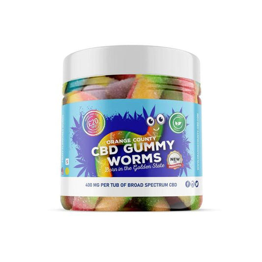 Orange County 400mg CBD Gummy Worms - Small Pack - SilverbackCBD