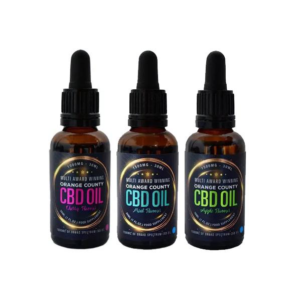 Orange County CBD 500mg Flavoured Tincture Oil 30ml - Flavour: Mint - SilverbackCBD