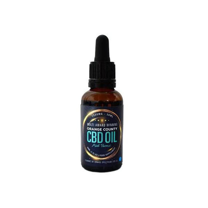 Orange County CBD 1500mg Flavoured Tincture Oil 30ml - Flavour: Mint - SilverbackCBD